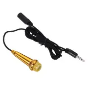 Mini Microphone Tiny Microphone Portable Microphone Mini Mic for Singing Gold