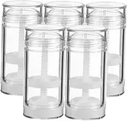 LOORGVEL 5pcs Empty Cream Containers Sealing Design Travel Toiletries Bottles for Packing Cosmetics Portable and Sub Bottles for Toiletry Bag