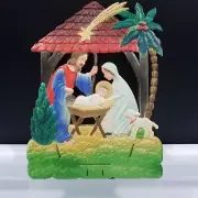 Christmas 1940s Jesus Born Shooting Star German Vintage Die Cut Wall Art