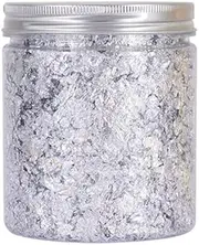 10g Sliver Foil Leaf Flakes, Decorative Gold Leaf,Metallic Gilding Foil Flakes for DIY Decoration