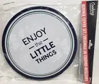 Set of 2 Stovetop Printed Tin Burner Covers(10" & 8")ENJOY THE LITTLE THINGS,GR