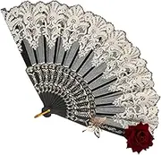 KAILIKETIY Retro Folding Fan Handheld Decoration for Cosplay Elegant Design with Delicate Patterns for Summer Cooling and Photography Props