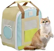 BOSERMEN Cat Backpack, Fully Ventilated Mesh Dog Backpack, Cat Backpack for Travel, Hiking, Walking, Portable Pet Backpack(Blue)
