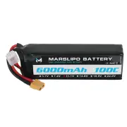 MARSLIPO 11.1V 6000mAh 100C 3S Lipo Battery XT60 Plug for RC Drone