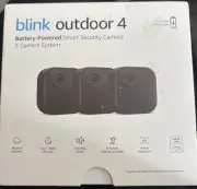 Blink Outdoor 4 - 3 Camera Wireless Battery Powered Security System, 1080p HD