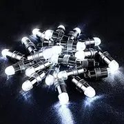 24x Battery Operated LED Party Lights Bulbs for Paper Lantern Balloons Party Decoration, Waterproof - White