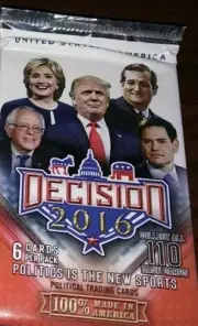 2016 Decision Election Political (1) Pack 6 cards Possible Trump Signature?