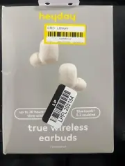 New Heyday True Wireless Bluetooth 5.2 Earbuds with Touch Controls - White