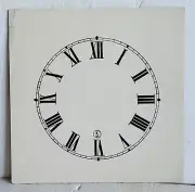Spare cream paper clock dial 4 3/4" Any brand .Roman numerals