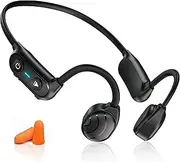 Bone Conduction Headphones Bluetooth, Open Ear Earbuds with Mic, Sweatproof Wireless Bone Conducting Headset, Inductivv Earphones with Microphone for Running, Cycling, Gym, Hiking, Driving and Sports