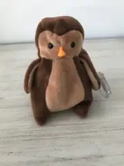 Original TY Beanie Baby ~HOOT the OWL ~Rare Collectors quality