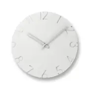 Lemnos Wall Clock Analog Carved White CARVED Arabic NTL10-19A Lemnos White Diame