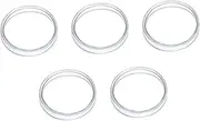 KICHOUSE 5pcs Borosilicate Petri Dishes Bulk Glass Culture Plates Flat Bottom School Lab Experiment Dishes