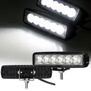 Pair 6Inch Led Work Light Bar Flood Reverse Fog Lights 4WD