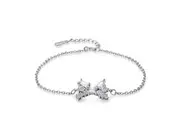 Solid 925 Sterling Silver Silver Ribbon Bracelet