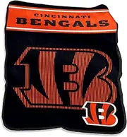 Logo Brands 607-26X: Cincinnati Bengals 60x80 Raschel Throw