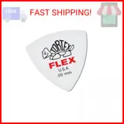 Dunlop Tortex Flex Triangle .50mm Red Guitar Pick-6 Pack, .50mm | White