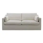 [Florabelle Living] Clovelly 3 Seat Hamptons Sofa Ivory Linen Blend