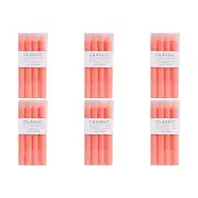 6x 4pc LVD Dinner Candles Peach Decorative Tabletop Tableware/Serveware 20cm