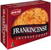 HEM Frankincense Incense Cones (Pack of 12 - 120 Count) | Long lasting Aroma | For Positivity, Stress Relief, Air Purifier & Pooja