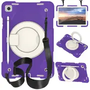 MCC Kids Shockproof Strap Samsung Galaxy Tab A9+ Plus 11" X210 Case Cover Ring [Purple]