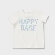 Grayson Threads Kids Child “Happy Babe" Short Sleeve Shirt Sz 3T NEW