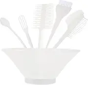 PLAFOPE Salon Hair Dye Tool Set 6pcs Baking Oil Brush Comb Set for Barbershop Diy Coloring
