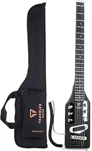 Traveler Guitar Ultra-Light 6-String Left-Handed Electric Travel Guitar, Matte Black