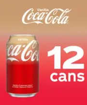Coke Coca Cola VANILLA Soda Pop (1) 12 Pack Of 12 oz Cans