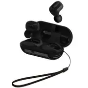 N9 True Wireless Bluetooth 5.0 Earphones Automatic Pairing With Charging Bin And Lanyard Black Earbuds