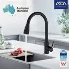 ACA Pull Out Kitchen Mixer Tap 2 Modes 360° Swivel Laundry Sink Faucet Black