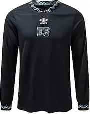 [UMBRO] EL Salvador Men's 3RD L/S Jersey 23' (as1, Alpha, l, Regular, Regular) Black