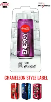 Royal Vendors - Coca Cola Energy Cherry/Coke Energy Cherry- 12 oz Can Vend Label