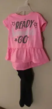 New 24 Month Girls Ready Set Sparkle Shirt Pants Set