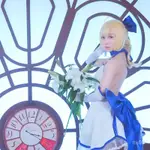 🔥現貨下殺🔥FATE/ZERO型月10週年COSPLAY SABER LIL塞巴莉莉漫展角色扮演服裝