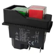 Electromagnetic Switches Pushbutton Switches for Garden Tools KJD17 220V 4 Pin -Terminals Black