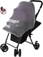 Universal Baby Stroller Protective Mesh Cover Fine Weave Netting for Prams Pushchairs Outdoor Use with Secure Elastic Edge Easy Fit