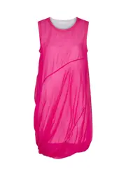 Helmut Lang Bubble Silk Mini Dress - Fuchsia - XS (UK6 / XS) XS (UK6 / XS)