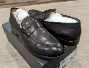 $985 Ermenegildo Zegna "Marcella" Leather Loafers Brown UK 12 US 13