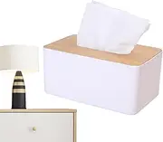 Dryer Sheet Facial Tissue Holder - Tissue Holders for Bathrooms,Bathroom Dispensers, Bathroom Hardware, Modern Farmhouse Boho Decor, Wooden, Multi-Functional for Car Interior