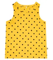 [Mini Rodini] Mini Rodini Polka dotted jersey tank top M 24/36 yellow