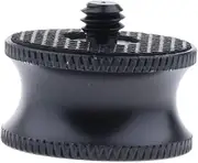 Baosity 1 Piece 1/4 Male to 3/8 Female Screw Adapter Plate Converter for Camera Tripod Ball Head Monopod Flash Light - Black, as described