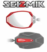 Red Seizmik Photon Side View Mirrors for 2013-2019 Polaris Ranger 900 XP / Crew
