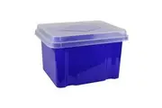 Italplast Storage Box 32L Clear Lid - Purple Base