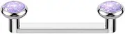 [Pierced Owl] ASTM F-136 Implant Grade Titanium Internally Threaded Synthetic Opal Tops Flat Surface Barbell