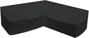 Sectional Sofa Cover l Shape Weatherproof Outdoor Cover Oxford Fabric Rainproof