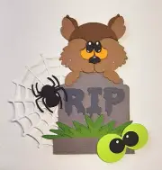 Howl-O-Ween Werewolf. Scrapbook, Card making Paper Piecing