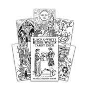 BLACK & WHITE RIDER-WAITE TAROT CARDS DECK & GUIDEBOOK US GAMES SYSTEMS NEW