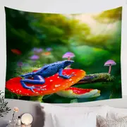 Beautiful Nature Frog on Mushroom Tapestry