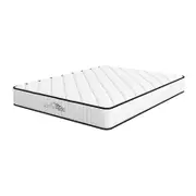 King Single Mattress - Comforpedic Bonnell Spring with Breathable Top King Single White, Black